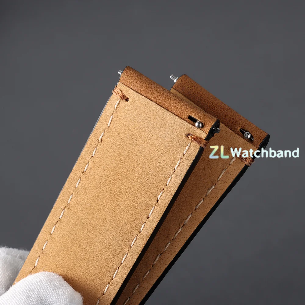 Vintage Quick Release Cowhide Leather Watch Strap - 20mm, 22mm, 24mm