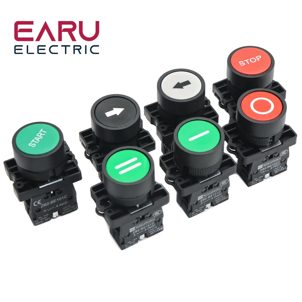 22mm Start Stop Button With The Arrow Symbol XB2 Flat Touch