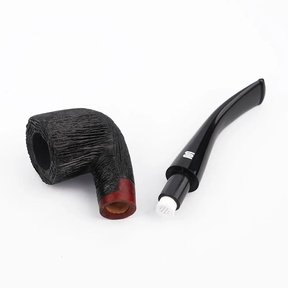 Small Portable Briarwood Pipe With Spare Smoking Tip Cleaning Kit For 9mm smoking filter