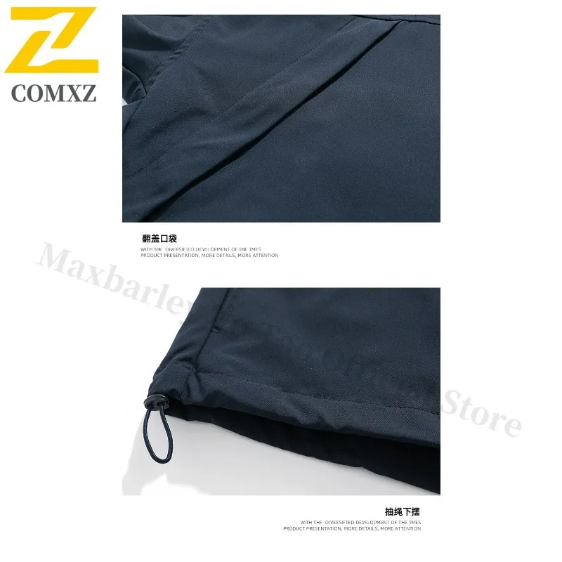 Men's Hooded Windbreaker Outdoor Jackets Spring Autumn Waterproof Windproof Loose Fit Outdoor Coat Hiking Camping Casual Stylish