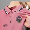 Summer Short Sleeved Lapel T-shirt Embroidered Breathable Polo Shirt Ice Silk Lightweight Tops Casual Large Men Polo Shirt 2