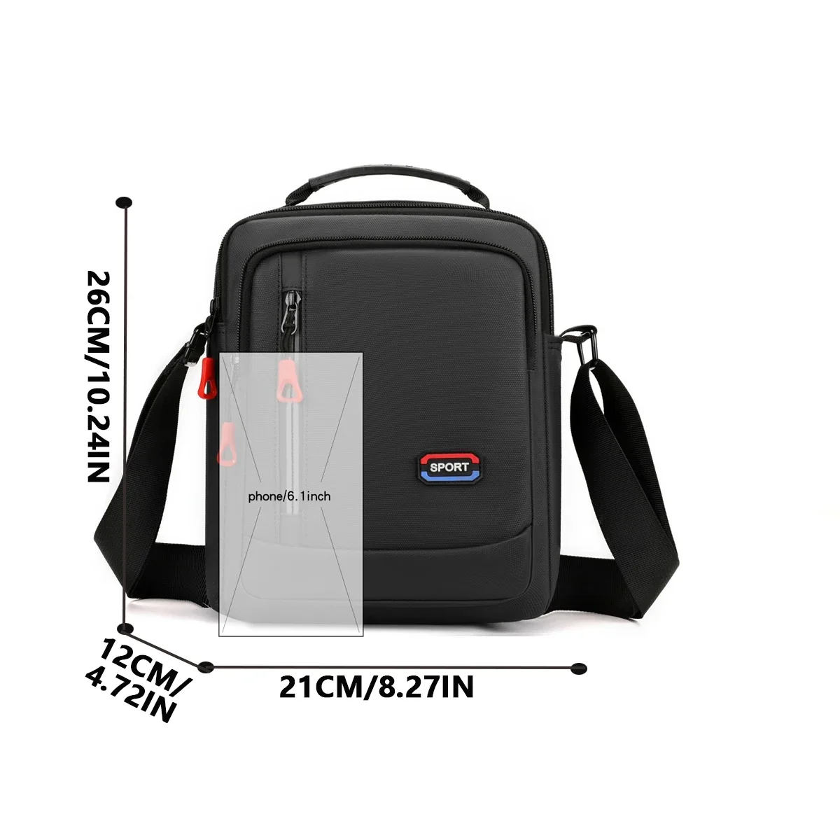 Men&rsquo;s Oxford Cloth Bag Multifunctional Cell Phone Change Document Storage Diagonal Cross Bag mens messenger bag mens shoulder bag