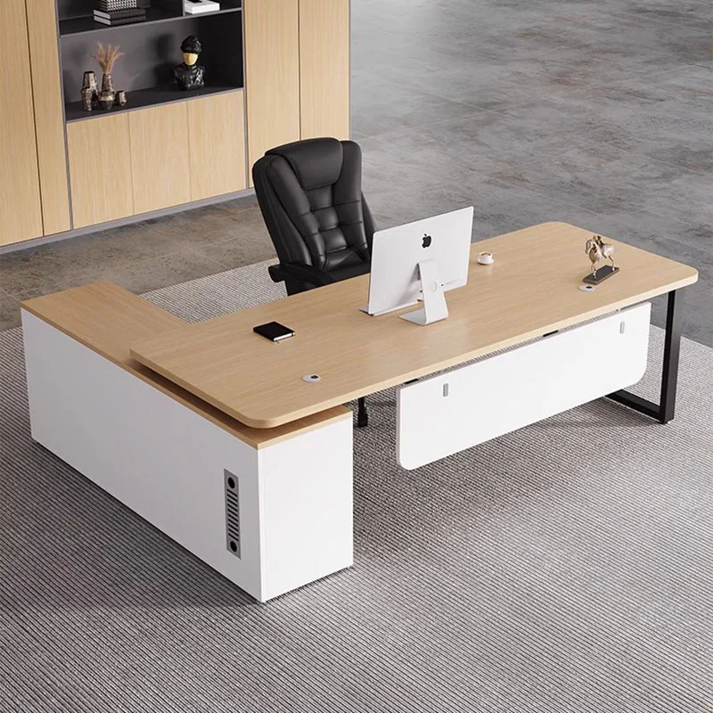 L Shaped Standing Office Desk Corner Shelf Reception Floor Computer Desks Metal Bookshelf Escritorios De Ordenador Furniture office decor desk pets handbells metal call bells desk bell service bell hotels restaurants reception areas hospitals buzzer