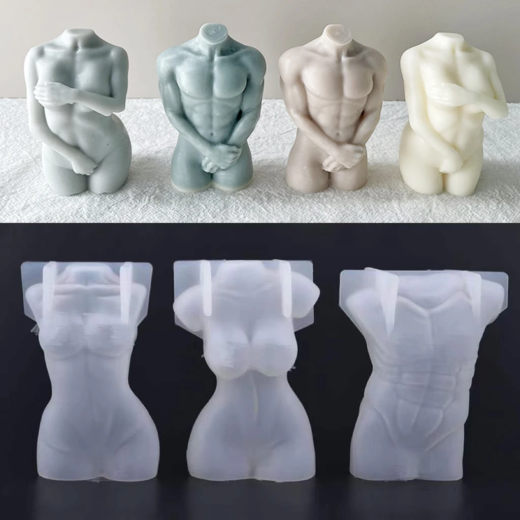 Силиконовая форма для пухлых женщин и свечей мыла аромавоск 3D мужского тела