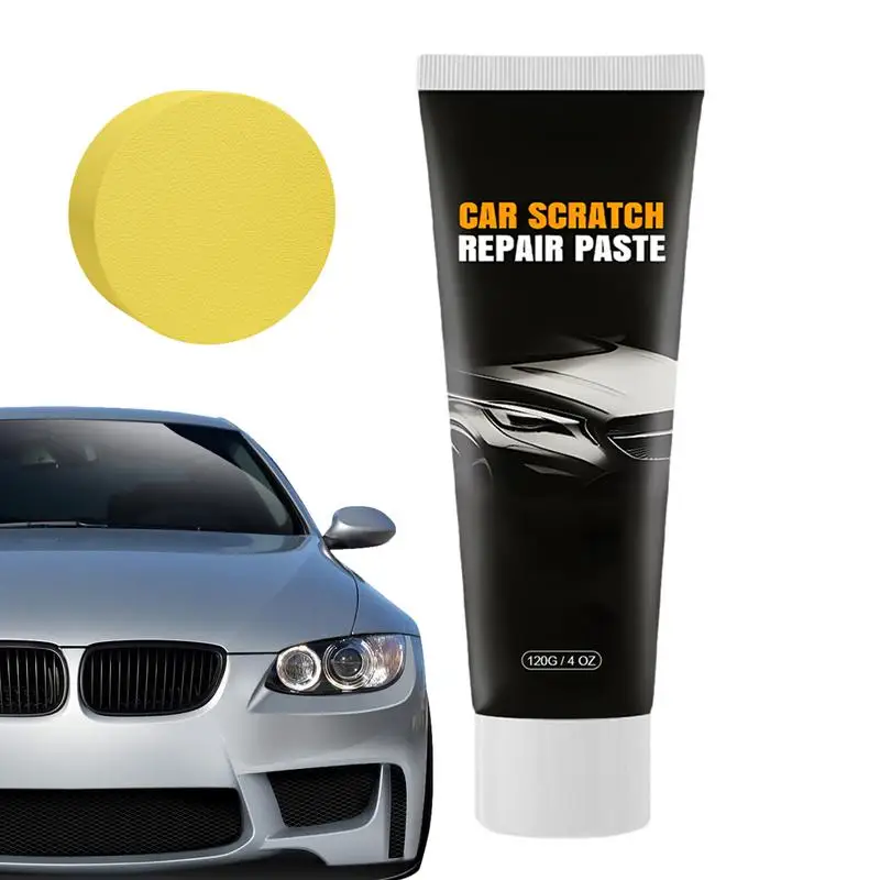 

Auto Paint Scratch Remover Solvent & Paint Restorer With Sponge 120g Effective Easy Professional Car Wax Scratch Remover For