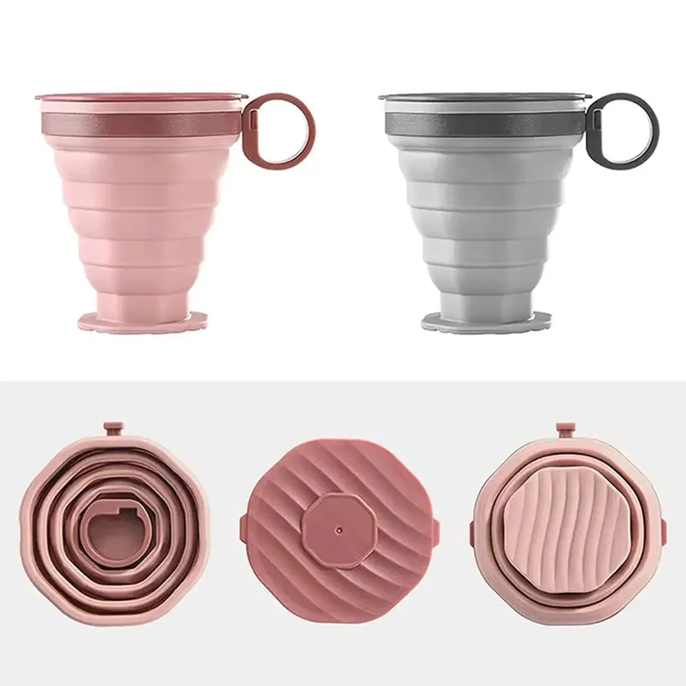 Compact and Portable Folding Travel Cup with Lid