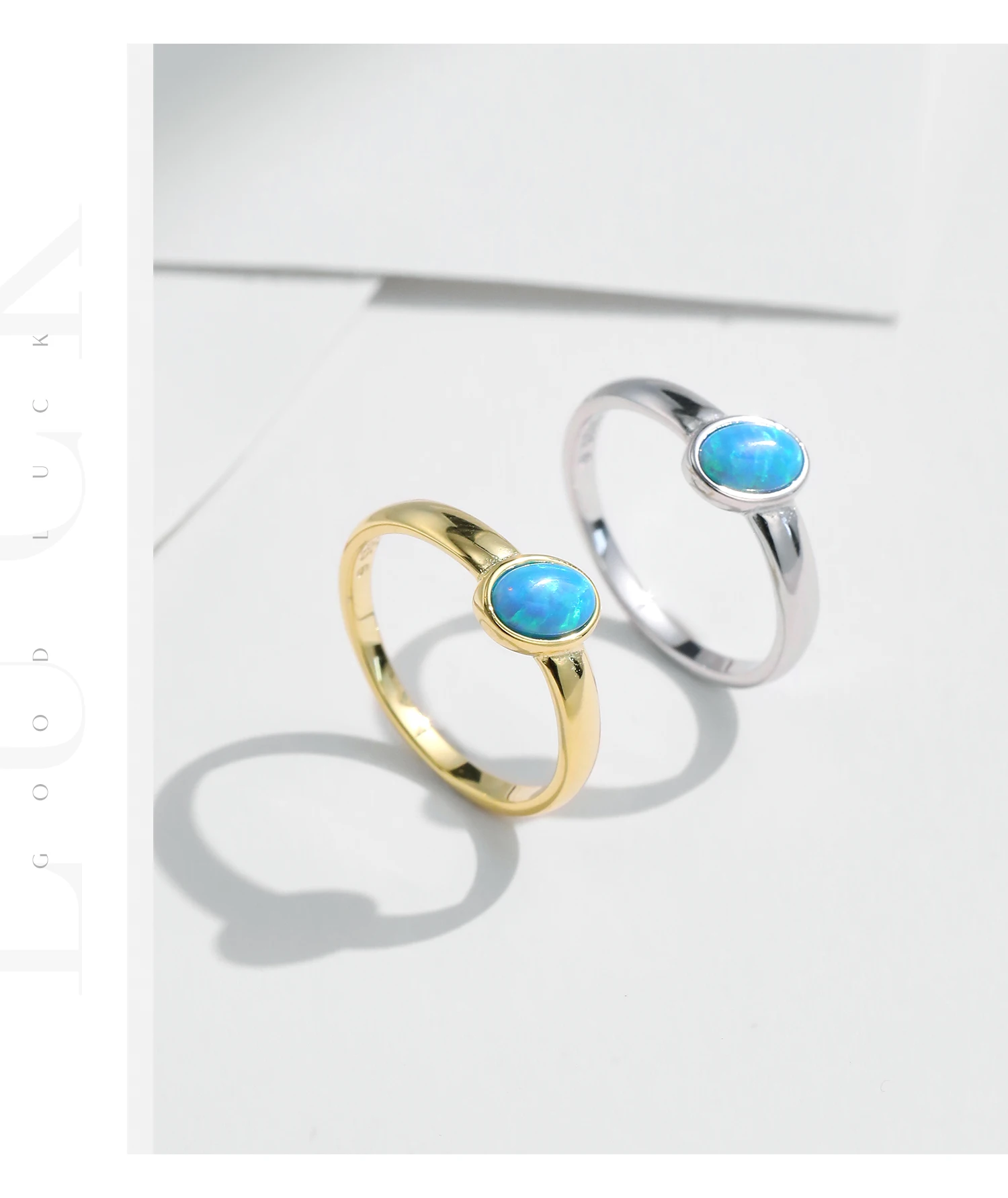 MODIAN 925 Sterling Silver Irregular Oval Opal Charming Finger Ring Platinum Plated Vintage Rings For Women Silver Jewelry Gift