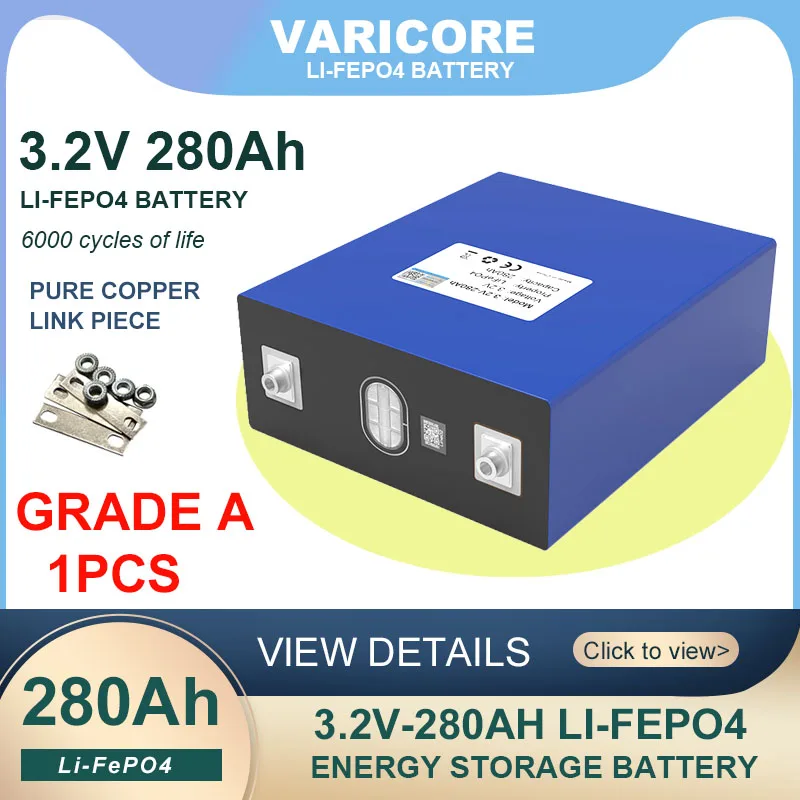 VariCore 12V/12.8V 280Ah LiFePO4 battery pack For RV Campers Golf