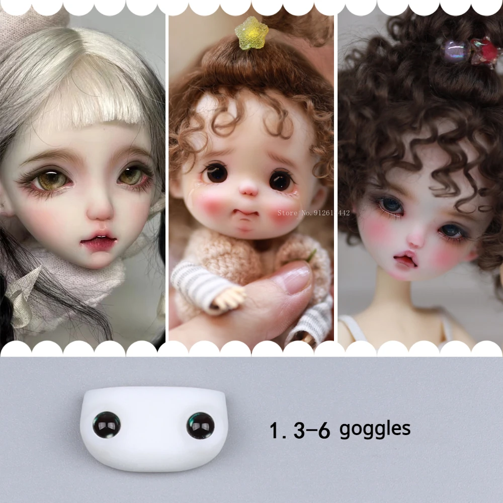 Polymer Clay Doll Head Craniotomy Mold Ob11 8-point Goggles Eye Distance Can Be Changed To Fit A Variety of Styles Diy Material