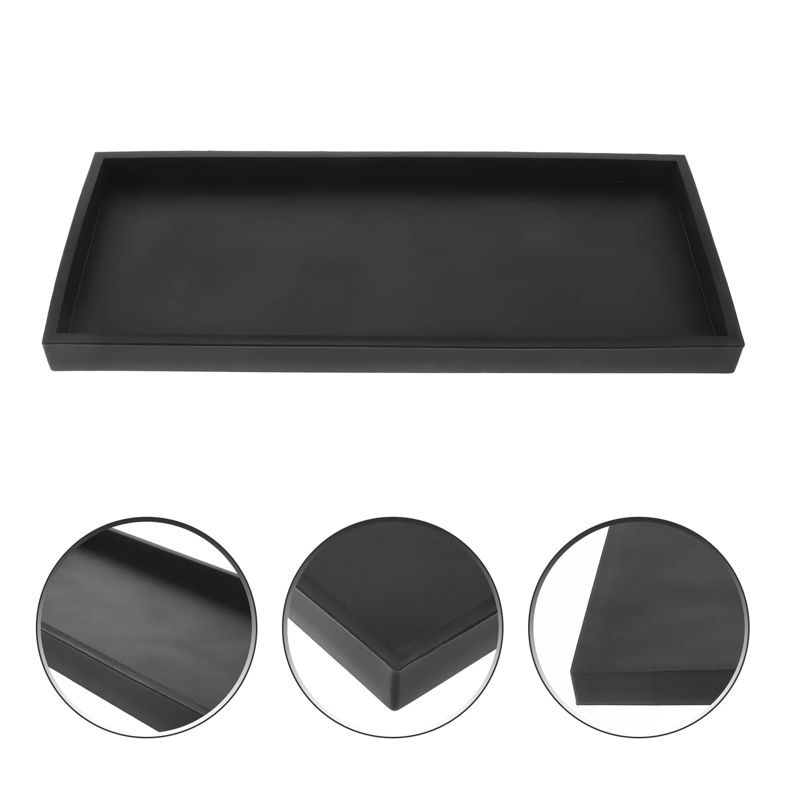 

Vanity Tray Bathroom Silicone Tray Desktop Perfume Organization Tray