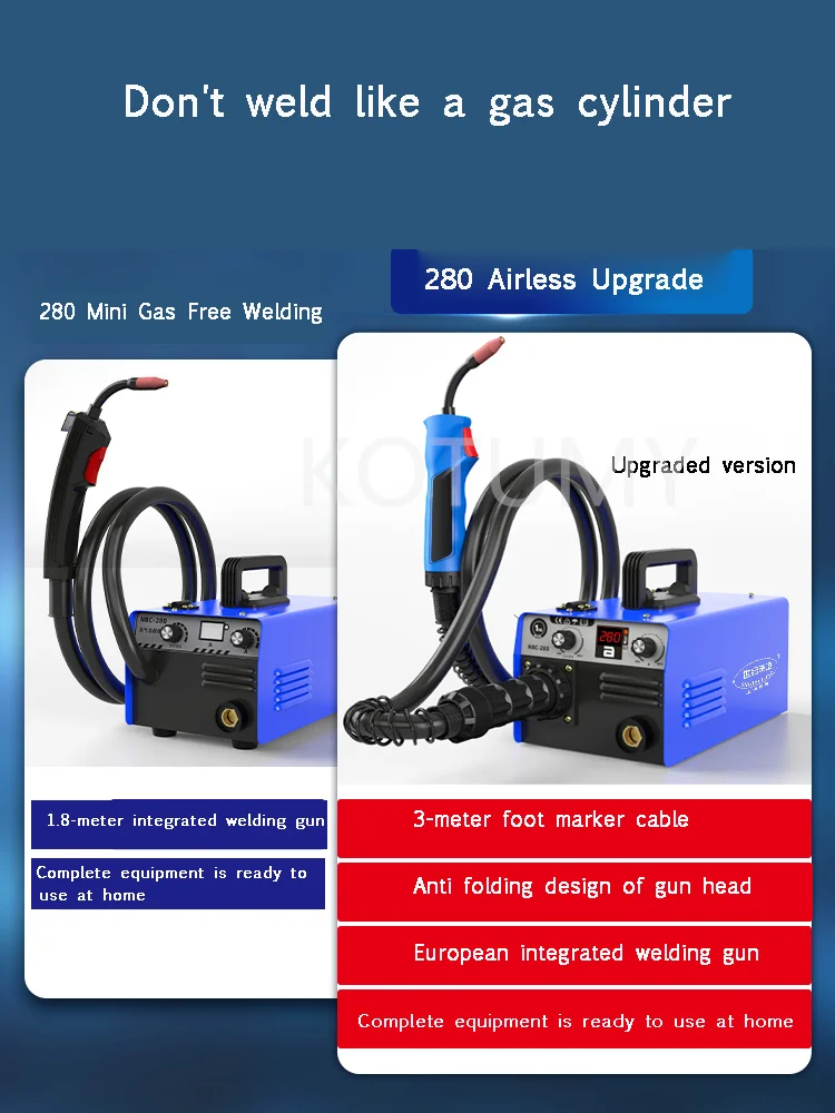 gas welding Carbon dioxide gas shielded welding machine integrated machine small two welding machine home gas-free 6