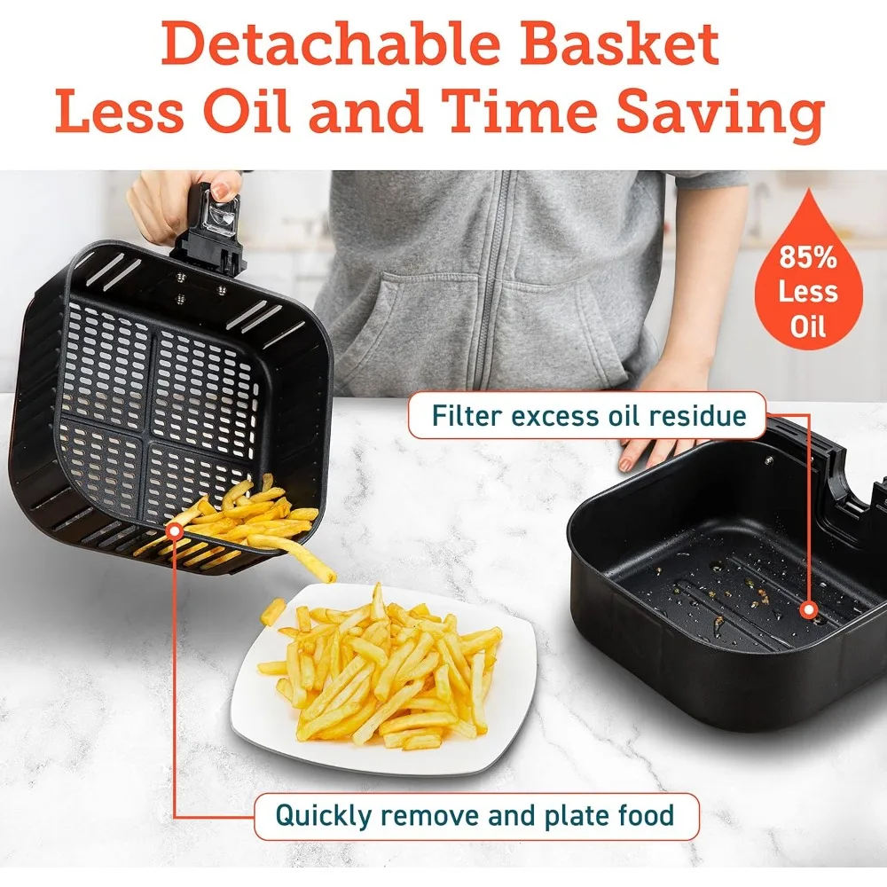 12-in-1 Air Fryer 5.8QT, Toast, Bake, Nutrition Facts for 100+ In-App Recipes,  Tech Fast Cook, for Main & Side Dishes 6