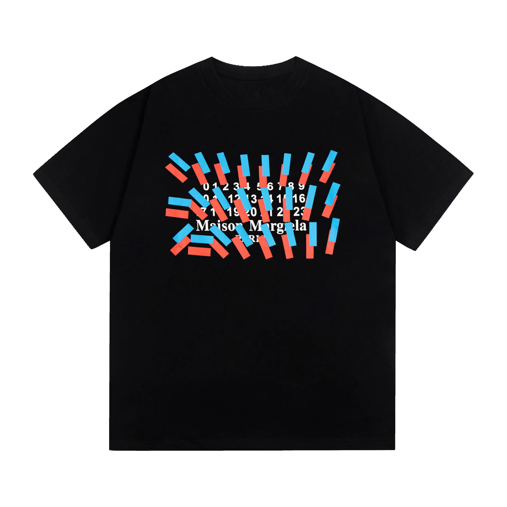 Fashion Brand T Shirt MM6 100%Cotton Printed Short Sleeve Loose Tops Men Women Clothing Summer Casual Oversized Tops Tees Y2k