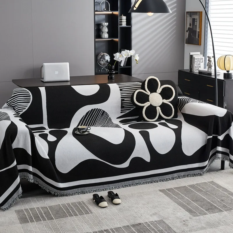 Luxury Soft Chenille Sofa Towel Anti-scratch Furniture Protective Cover Universal 1/2/3/4 Seater Couch Cover for Living Room 6