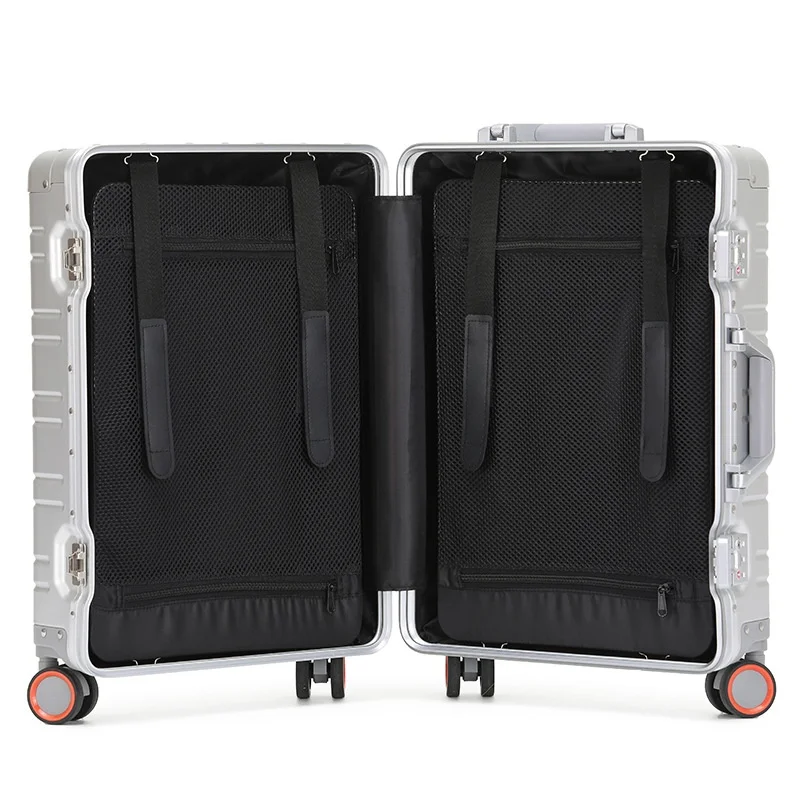 All aluminum magnesium alloy, all metal, large size, large capacity, high aesthetic value, business travel, anti drop and anti w