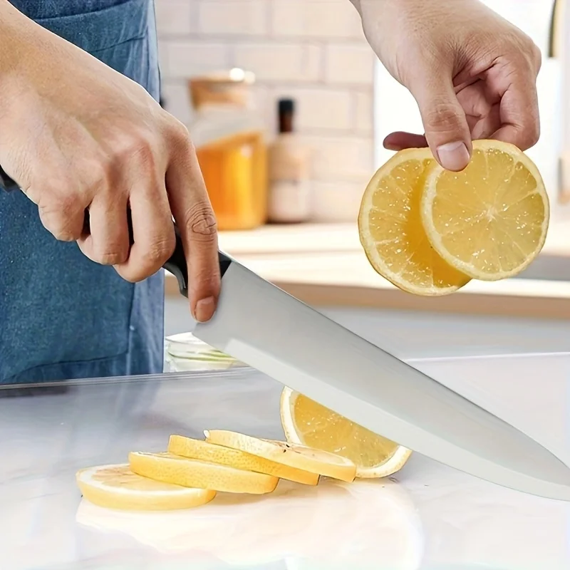 DFITO 15-teiliges Küchenmesser-Set aus 2CR13 Edelstahl mit Schwarzem PP-Griff und Holzblock, Scharfe Kochmesser für Zuhause und Küche, Geschenkidee – Detail 3