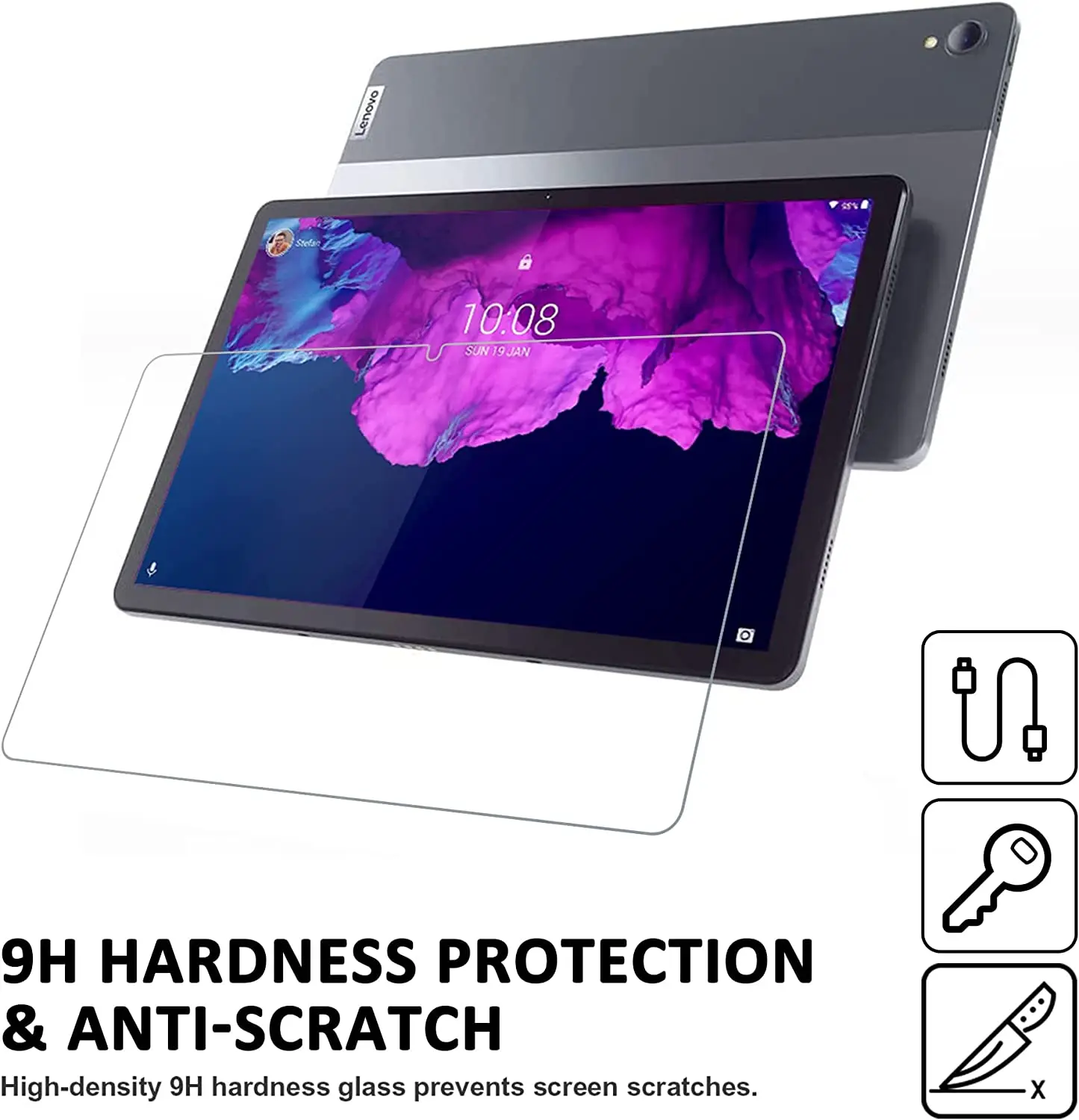 Protecteur d'écran de dureté 9H pour Lenovo Tab P11 Plus 2021 TB-J616F/J607F P11 TB-J606F/J606L 11 