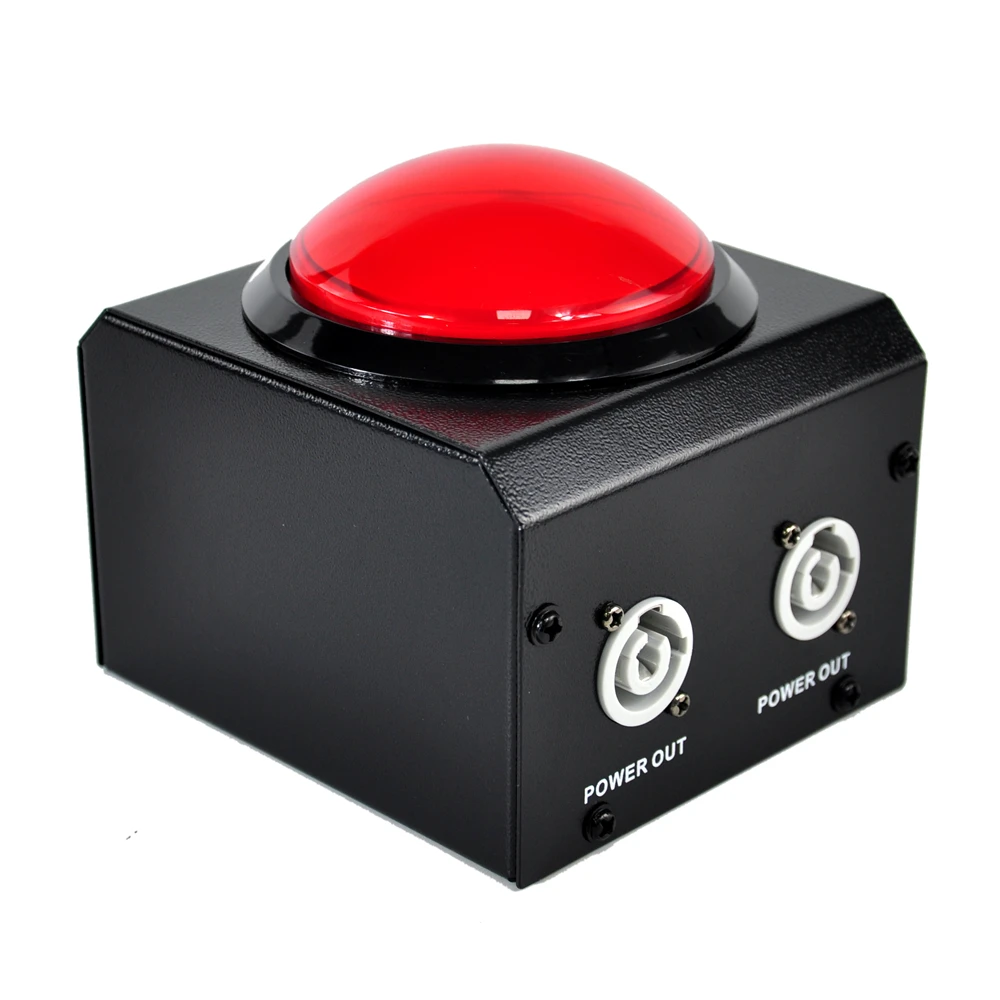 TIPTOP Red Button Manual Electrical Power Controller For Stage Effect Machine 2 Port Output Directly Control