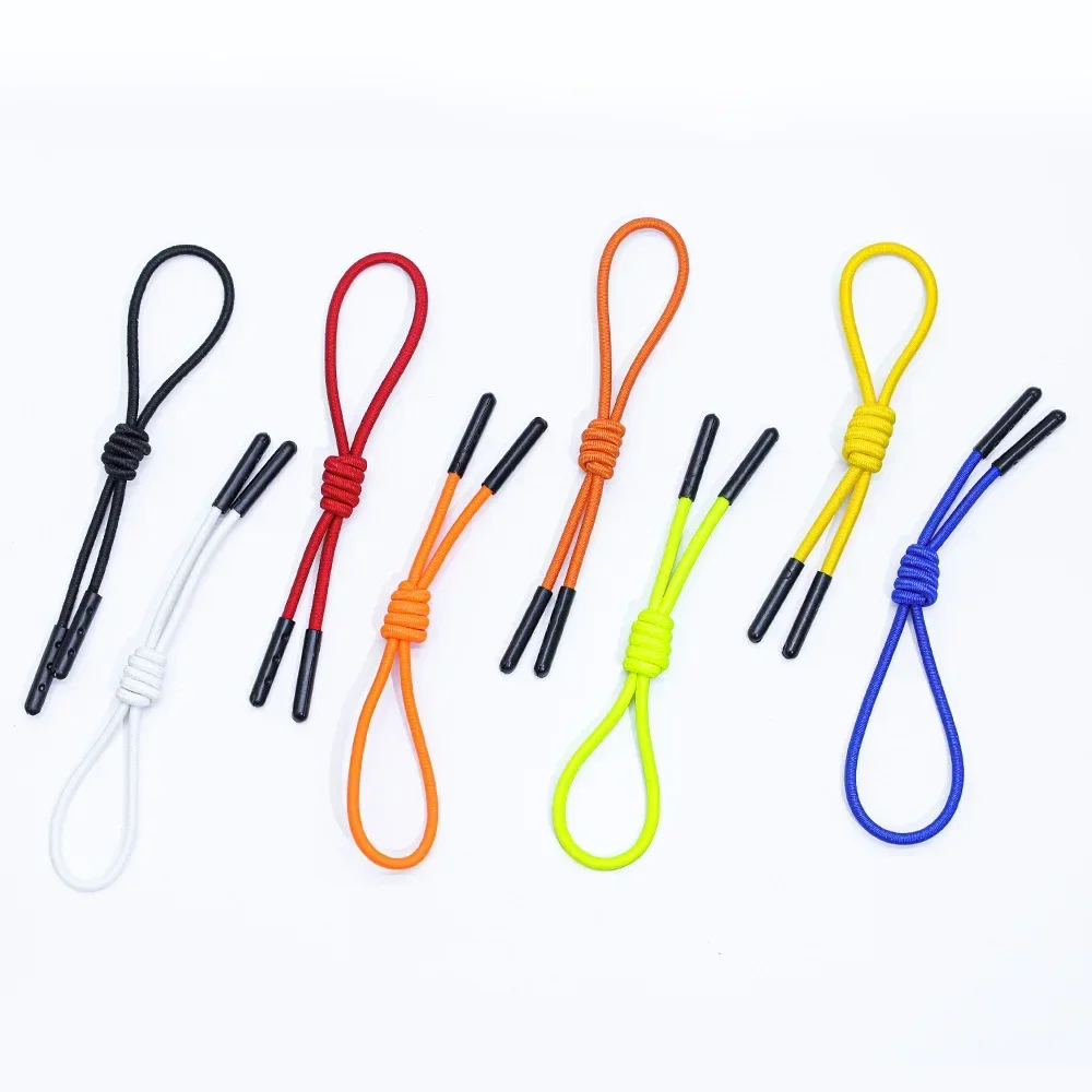 Zipper Pullers 5pcs Elastic Rope Zipper Pullers Bright Colorful Polyester Rope Decorative Puller Suitcase Handbag