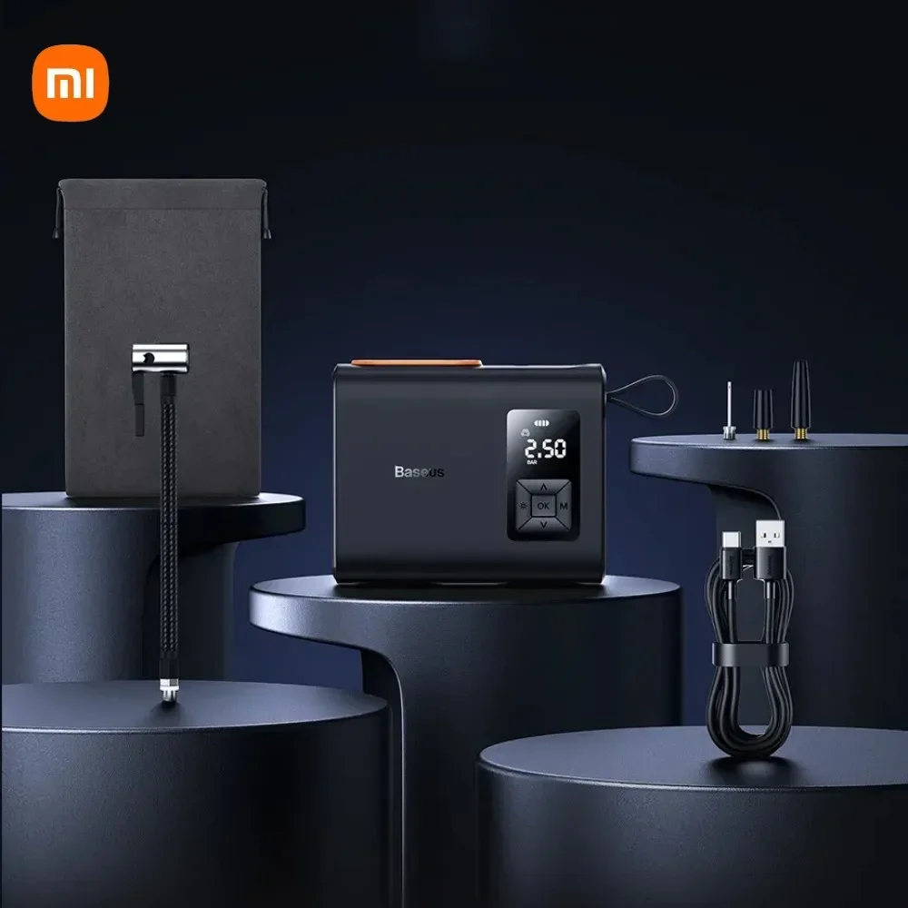 

Xiaomi Baseus Portable Car Air Compressor 250W Dual Cylinder Electric Wireless Air Pump with LED for Car Motorcycle Bicycle Tyre