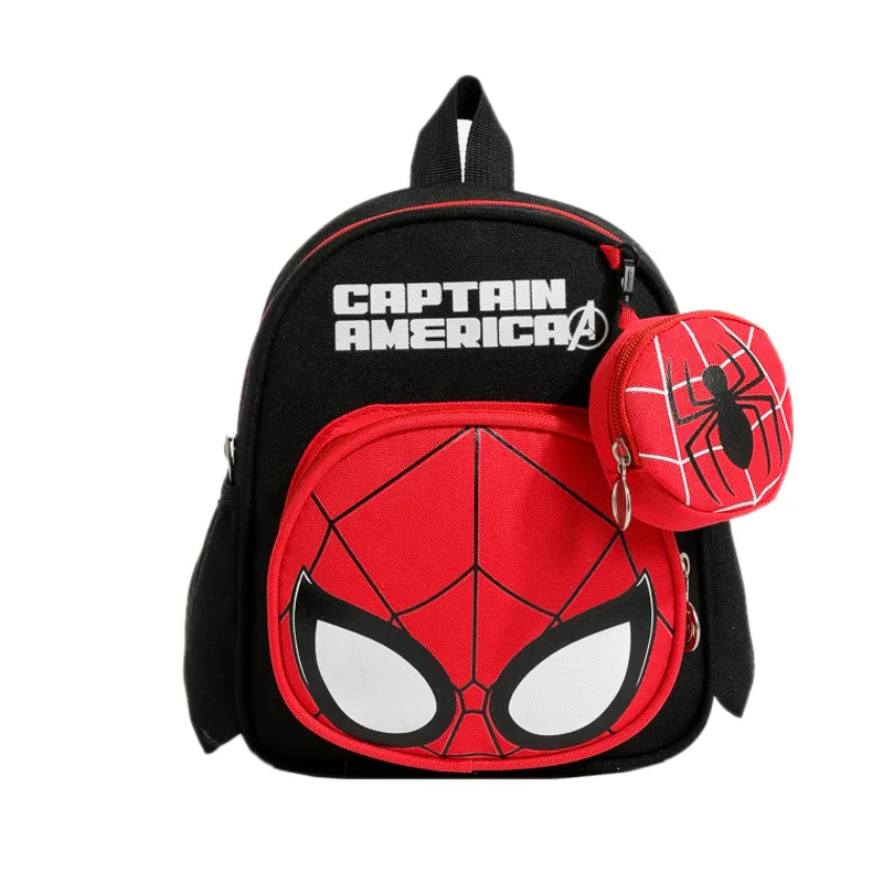 Marvel Cartoon Captain America Boys Cute Backpack Bags for Kids Spine Protective Breathable Backpack Schoolbag Shoulder Bag Gift 4