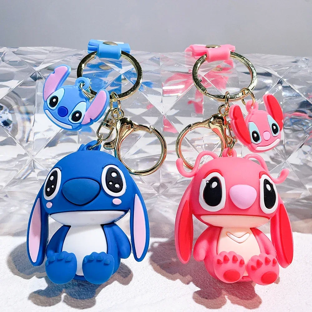 

Cartoon Stitch Keychains Creative Car Key Handbag Accessories Lilo & Stitch Anime Keyring Kids Christmas Birthday Gift