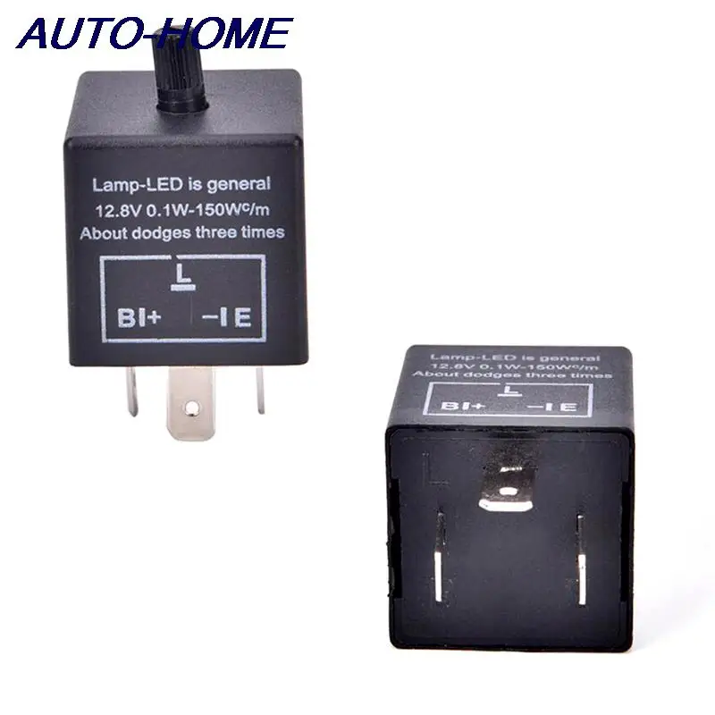 Relé Intermitente LED De 2 Pines De 12 V (juego De 2), Señal De Giro Resistente Con Cable De Tierra Para Automóvil Y Motocicleta