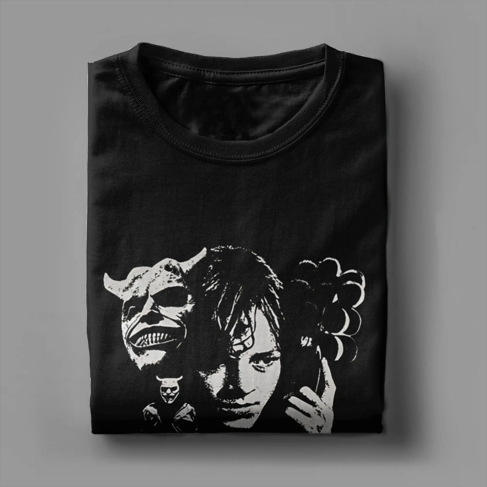 Vintage Horror Movie Graphic Crewneck T-Shirt - Men's Pure Cotton Short Sleeve Tee Gift