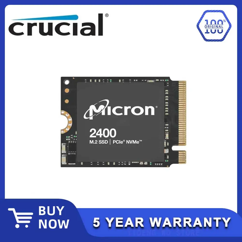 Micron 2400 512GB / 1TB / 2TB 2230 M.2 NVMe PCIe SSD Gen4 Solid