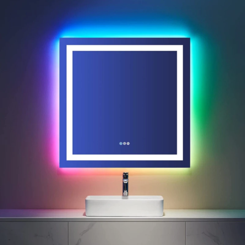 

Зеркало для ванной комнаты с подсветкой, противотуманное, с RGB-подсветкой