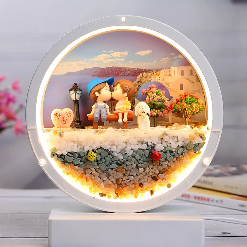 Preserved flowers table lamps desk lamp lights ornaments Valentine's Day gifts wedding birthday gift for Chrismas living room