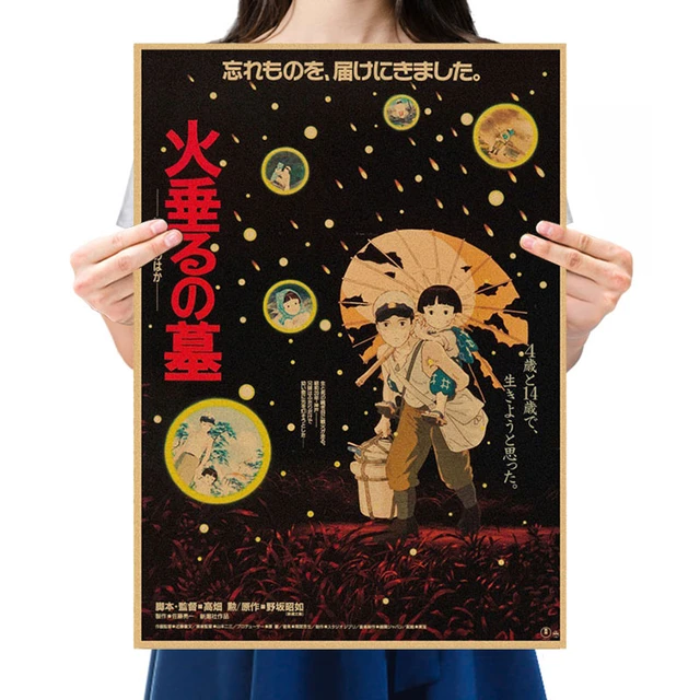 Grave of the Fireflies Poster Modern Miyazaki Hayao Classic Anime Movie  Canvas Painting Wall Art Kids Room Home Decor - AliExpress