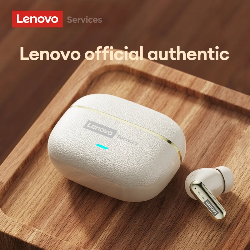 Lenovo LE208 Wireless Bluetooth 6.0 Leather Headphones HiFi Lossless Sound Noise Reduction Earphone Low Latency Gaming Earbuds 6