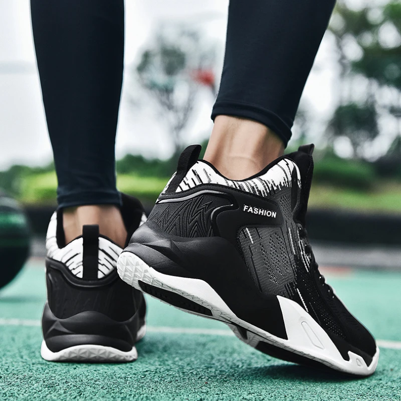 Sneakers Mens Basketball Shoes Breathable Non-Slip Lightweight Outdoor Sports Shoes Gym Training Athletic Shoes Plus Size 39-48