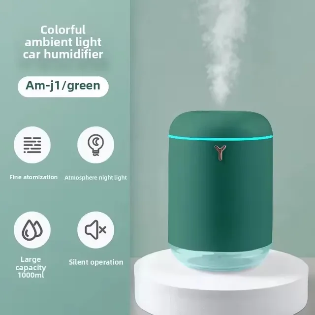 Large Capacity 1000ml Home Desktop Air Humidifier USB Mist Maker Fogger with Colors LED Light Heavry Fog Small Table Humidifier 6