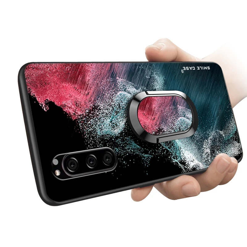 Чехол для Sony Xperia 5 (J8210 J8270 J9210 J9260) 6,1 дюйма с кольцом и магнитной функцией, мягкий силиконовый чехол для Sony Xperia 5