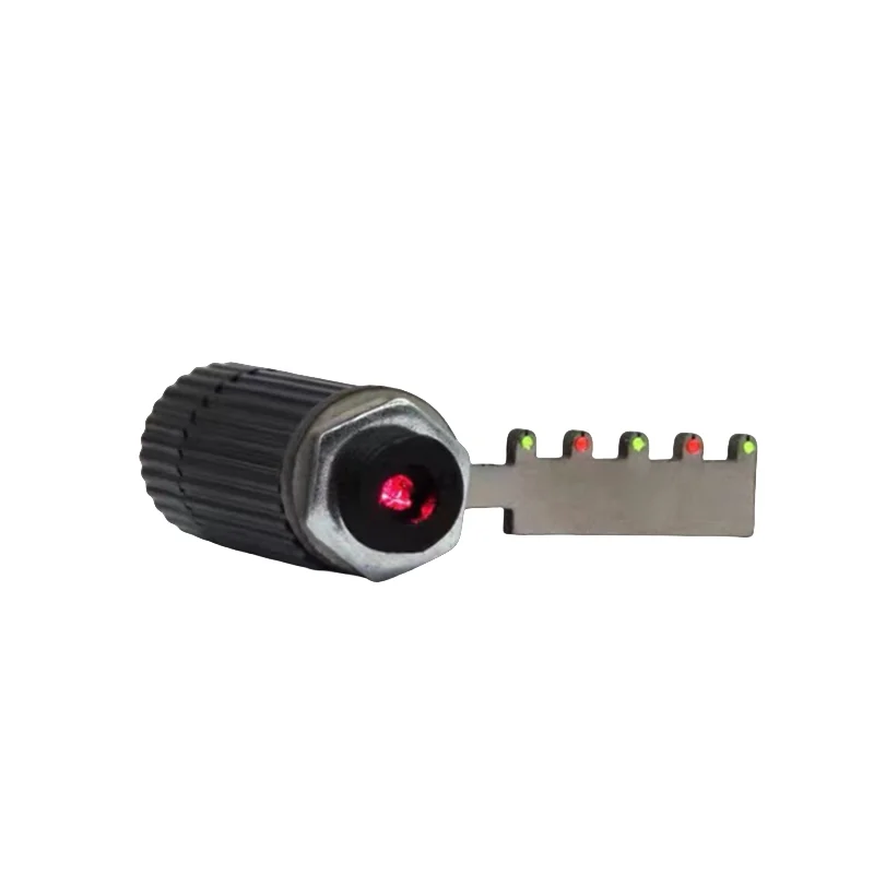 1pcs Slingshot Sight Accessory Laser Infrared Stainless Steel Six-link Mechanical Sight LED Light Fiber Optic Point slingshot bow sight