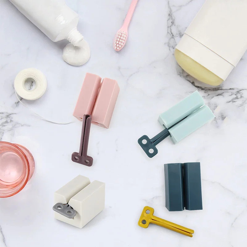 Toothpaste Squeezer 2 Pcs Toothpaste Squeezer Rollers Toothpaste Tube Wringer Multi-Purpose Squeezer Holder Stand Bathroom Organizer