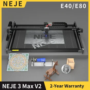 NEJE 3 MAX V2 E40 E80 Laser Engraving Cutting Machine Woodwork Tool Business Machine Air Assist Laser CNC Router Laser Engraver