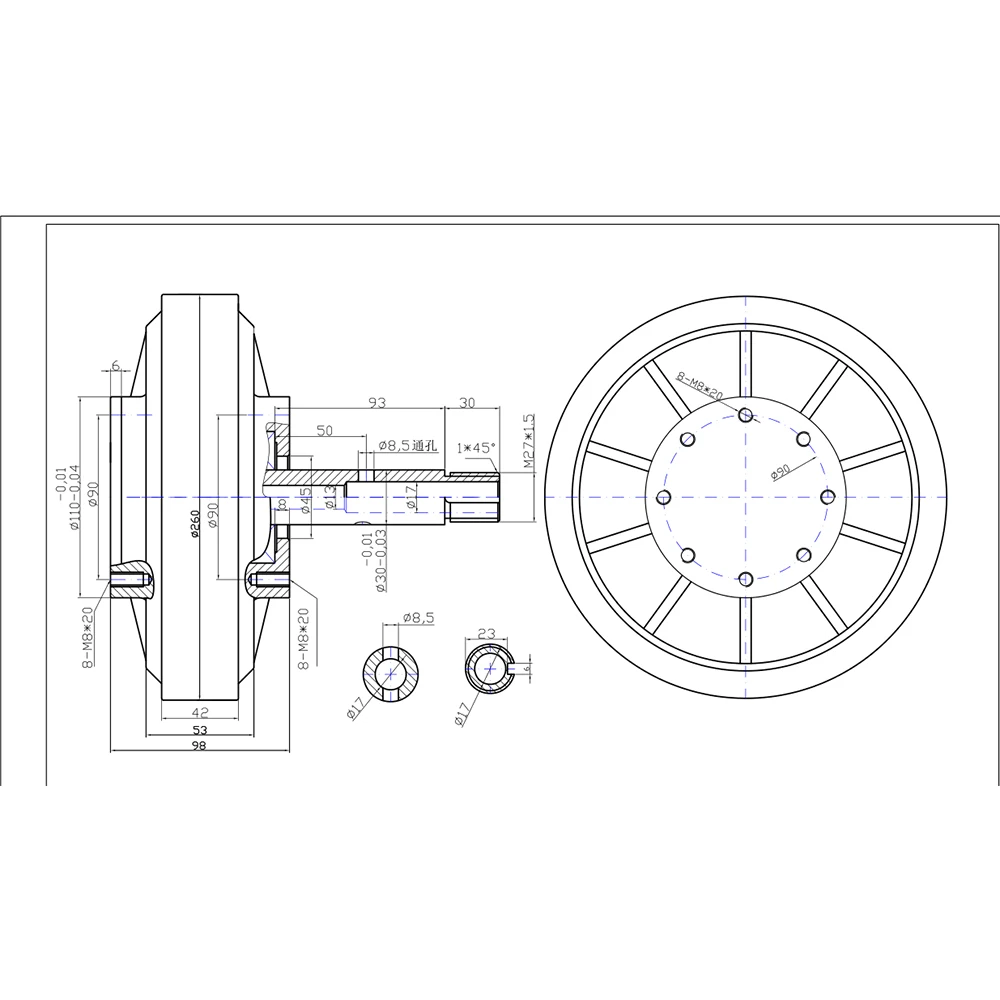 Super Low RPM 500 RPM 5000W 12V 24V 48V 220V 230V 380V Hydraulic Maglev Coreless Generator Low Resistance Quick Start Running