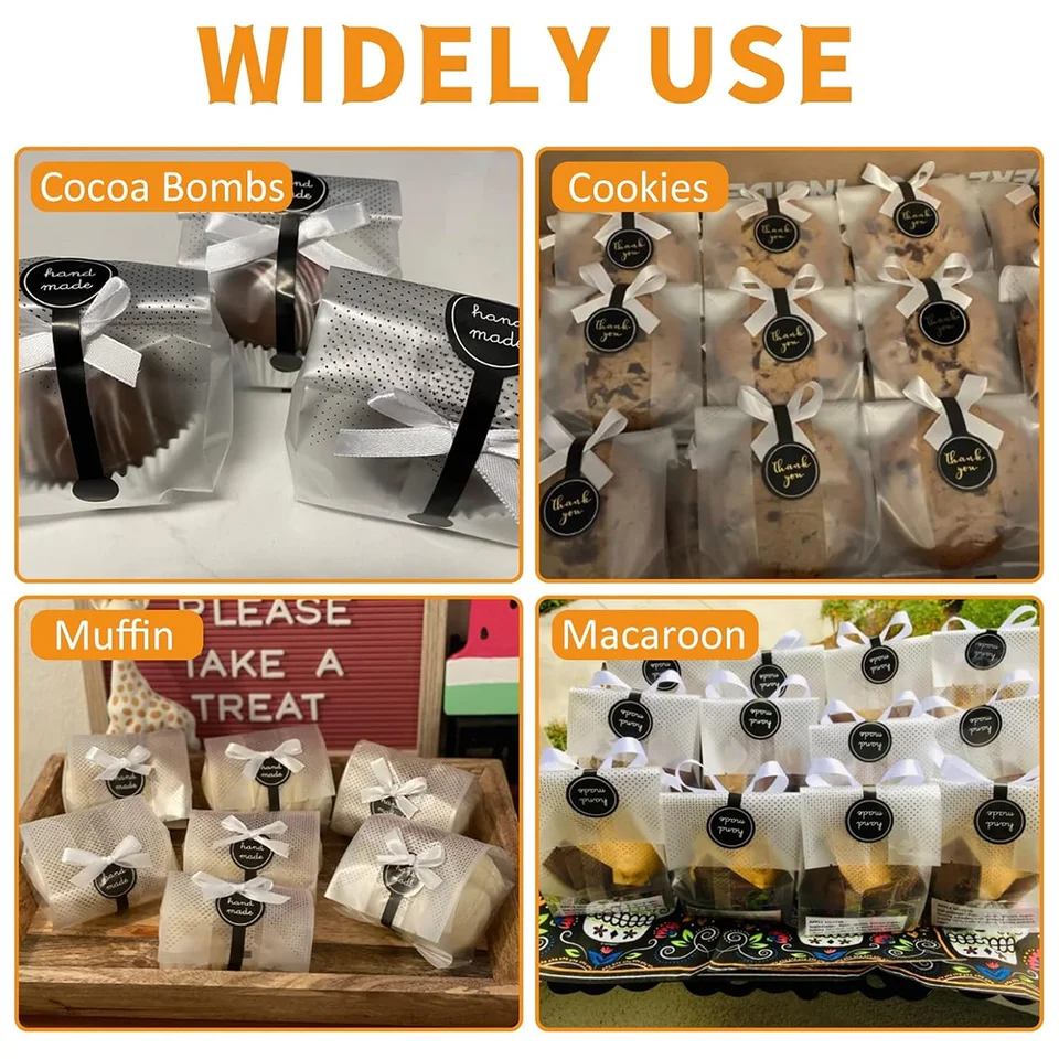 120 Pezzi Sacchetti Biscotti Natale, Sacchetti Trasparenti Per - Foto 12