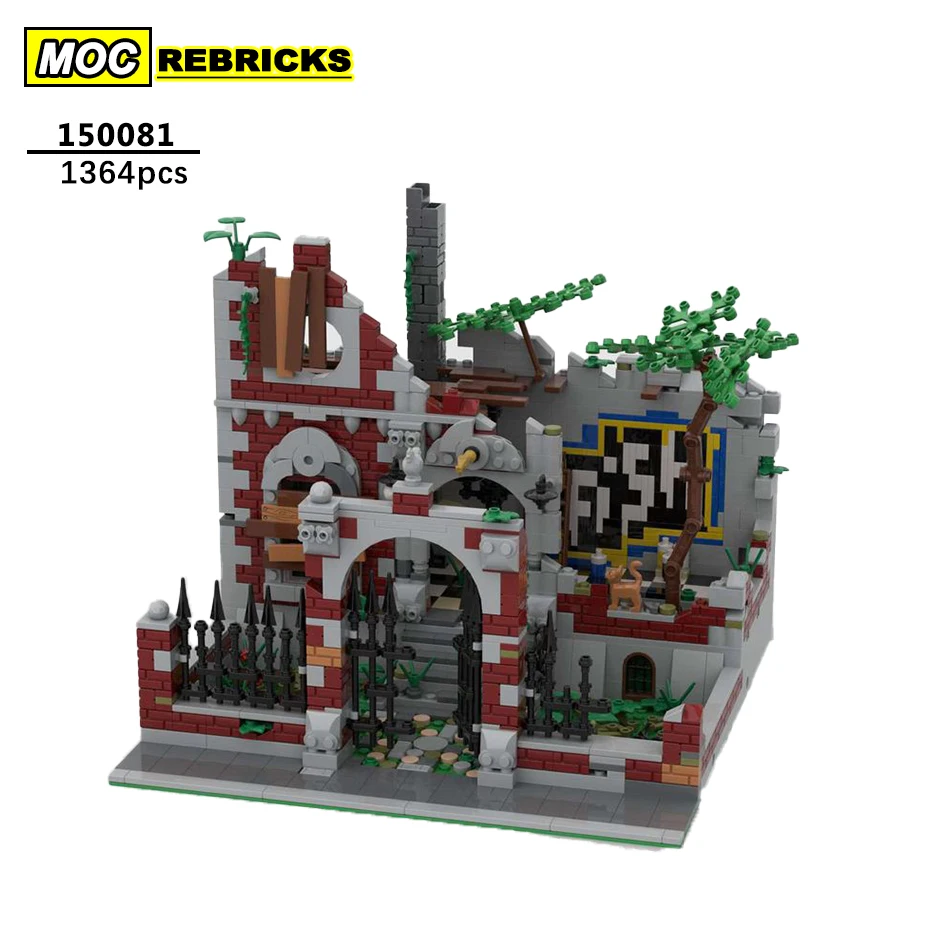 

Street View Series Modular Ruined Villa House Building Block MOC-150081 Collection Experts High Difficulty Puzzle Brick Toy Gift