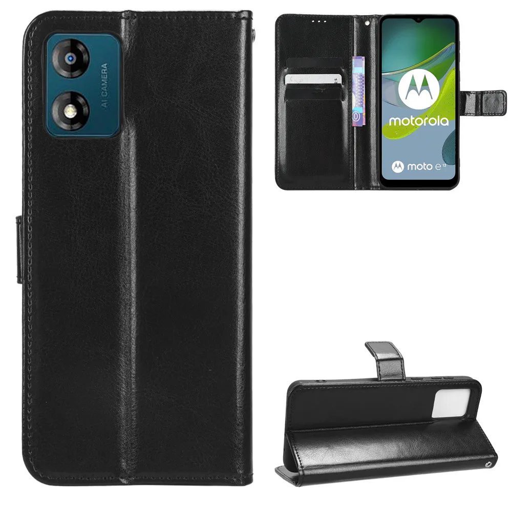 Per Moto E13 4G Custodia Di Lusso Flip Pu Portafoglio In Pelle Custodia Per Cordino Per Moto E13 E 13 Borse Per Telefono Motoe13
