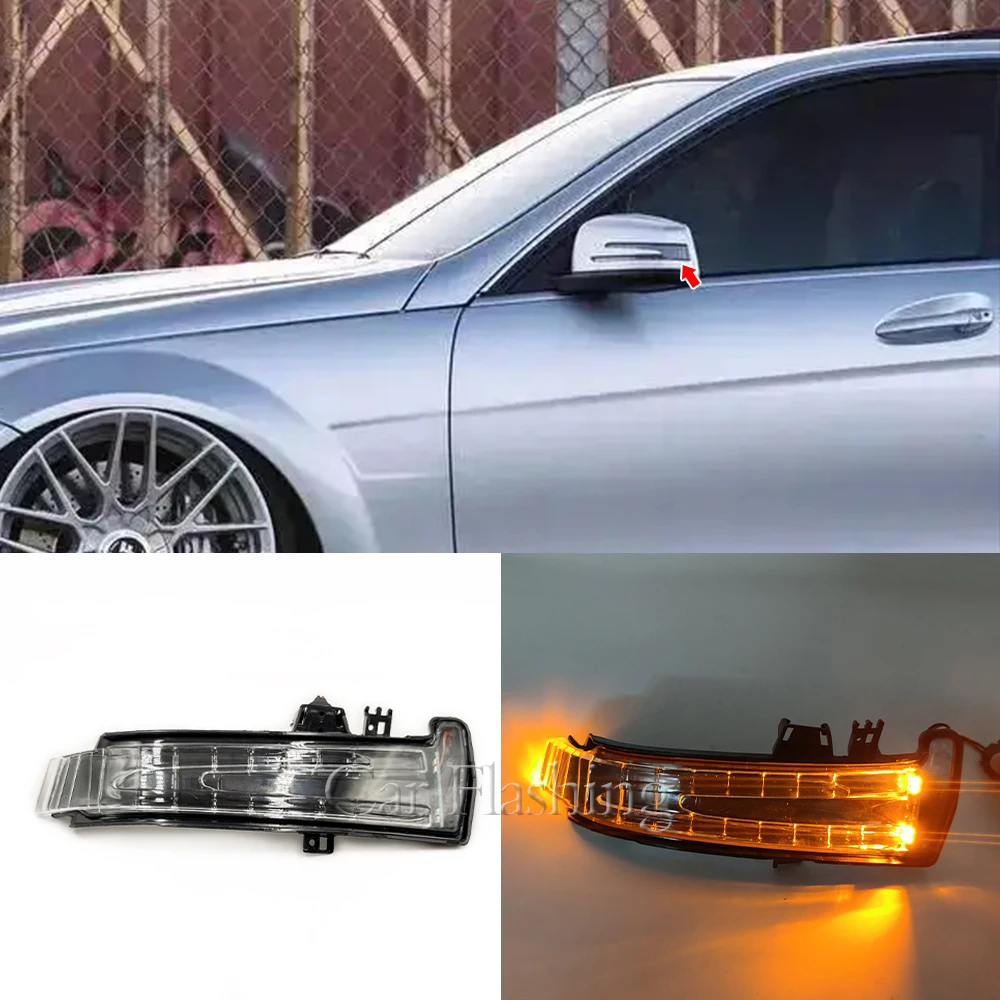 Clignotant Rétroviseur LED D-Lumina Pour Mercedes Classe A B C E CLA GLA GLK S CLS - Jaune Ambré Séquentiel - Étanche