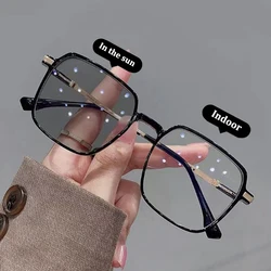 Dynamic Color - Changing Photochromic Sunglasses - Anti - Blue Light UV Protection Eyewear (Black)