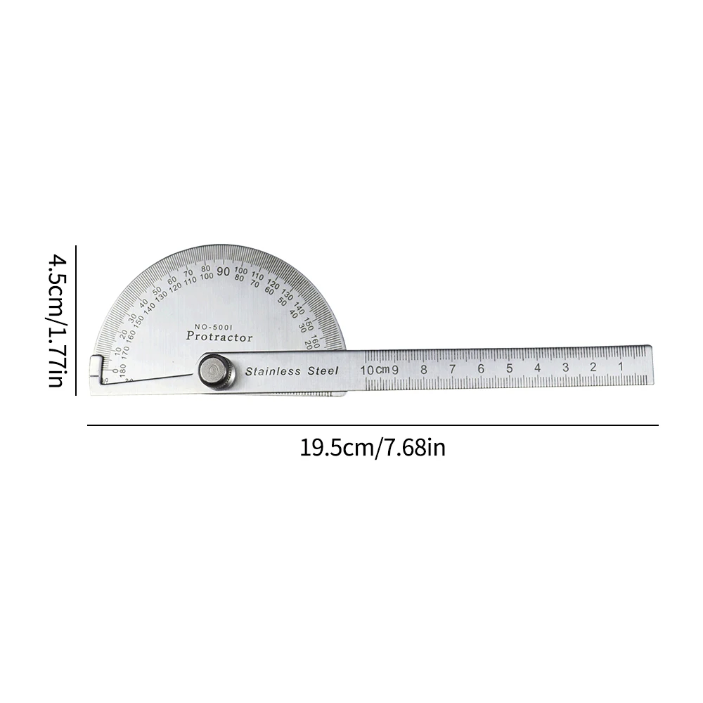 1PC Protractor Angle Ruler Dividing Gauge 180 Degree Semi Circular Carpenter 10cm