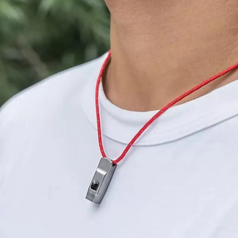 Titanium Whistle Sports Training Treble Outdoor Emergency Survival Whistle Loud voice Long Transmission Distance With Lanyard