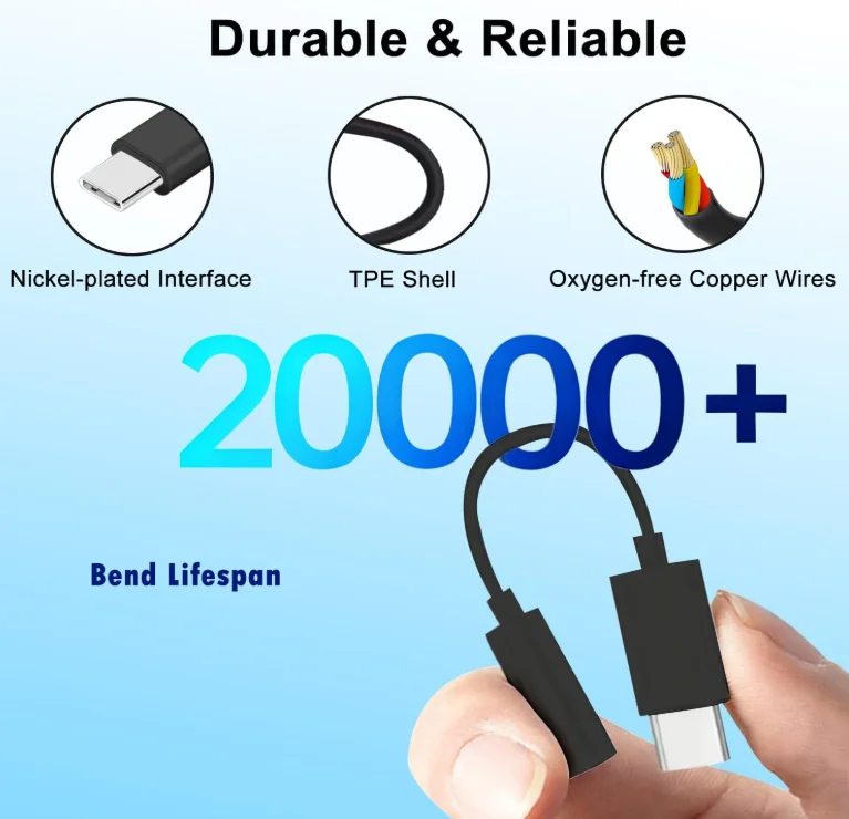 USB-C-헤드폰잭 어댑터 3.5mm 암-USB-C-수 오디오 케이블 코드 삼성 갤럭시 S25/S25 울트라/S24/S24 호환