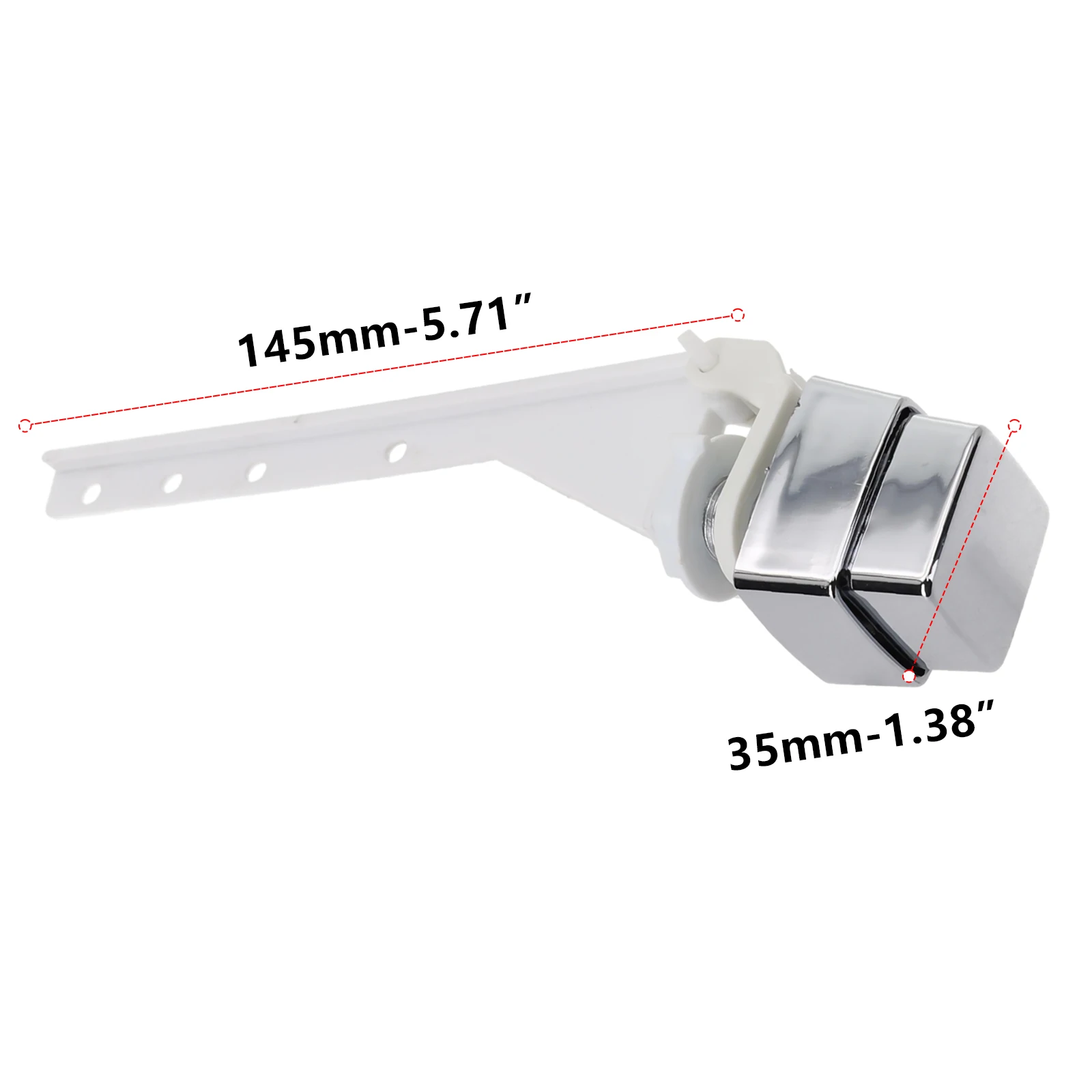 Toilet Handle Toilet Flush Push Button Tank Push Water Tank Fittings ABS Nut Be Current Chrome Side Handle