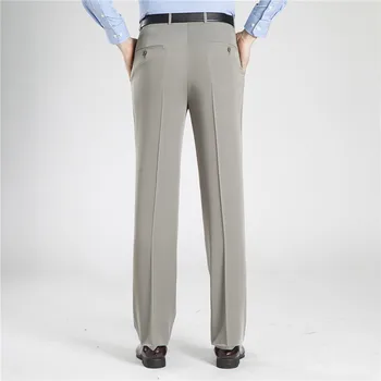ICPANS Business Mens Trousers Formal Summer Suit Pants Men Office Cotton Pants Straight Loose Dress Pants Big Size 40 42 44 5